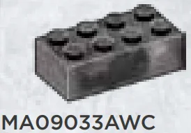 Brick 2 x 4 in Gray, Dark (Metallic Camo)