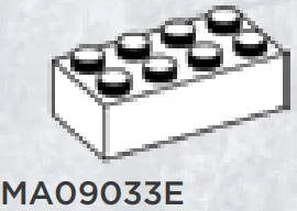 Brick 2 x 4 in White