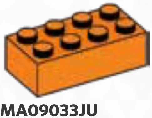 Brick 2 x 4 in Orange, Smoky