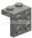 Bracket 1 x 2 - 2 x 2 with studs in Red, Warm