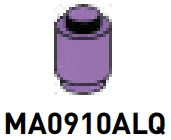 Brick 1 x 1 round in Purple, Medium