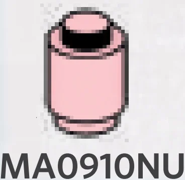 Brick Round 1 x 1 with Solid Stud in Pink, Pale