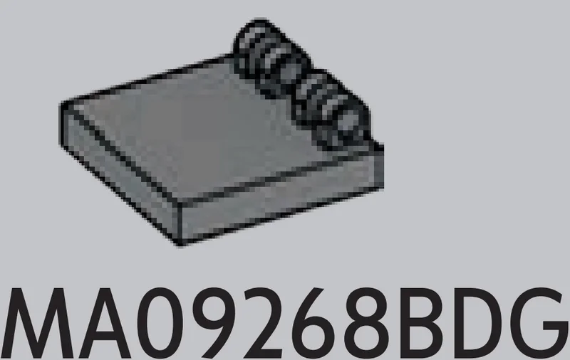 Hinge Tile 2 x 2 w/ 4 Fingers in Gray, Dark (Flake)
