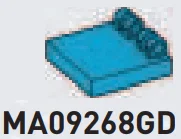 Hinge Tile 2 x 2 w/ 4 Fingers in Blue, Rich Sky