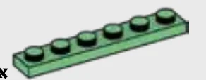 Plate 1 x 6 in Green, Vertigris