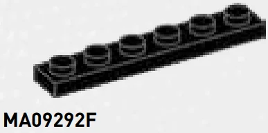 Plate 1 x 6 in Black