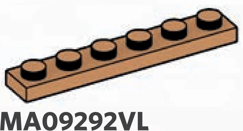 Plate 1 x 6 in Brown, Light Nougat
