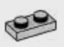 Plate 1 x 2 in Gray, Dark (Metallic)