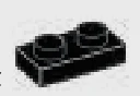 Plate 1 x 2 in Black