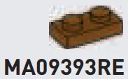 Plate 1 x 2 in Brown, Rich