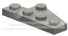 Plate 2 x 4 wedge with notch, left in Gray, Light (Metallic)