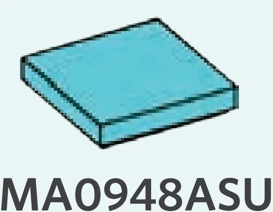Tile 2 x 2 in Teal