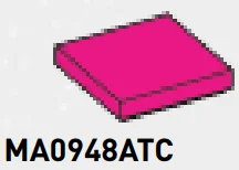 Tile 2 x 2 in Pink, Barbie