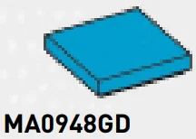Tile 2 x 2 in Blue, Rich Sky