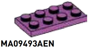 Plate 2 x 4 in Magenta, Rich
