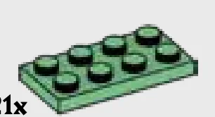 Plate 2 x 4 in Green, Vertigris