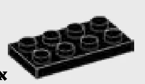 Plate 2 x 4 in Black
