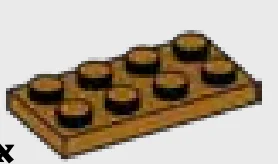 Plate 2 x 4 in Brown, Milk Chocolate
