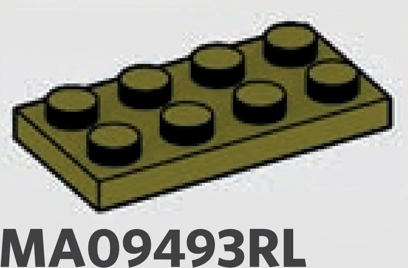 Plate 2 x 4 in Green, Rich