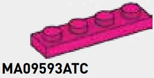Plate 1 x 4 in Pink, Barbie