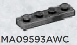 Plate 1 x 4 in Gray, Dark (Metallic Camo)