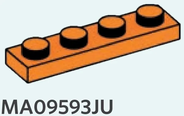Plate 1 x 4 in Orange, Smoky