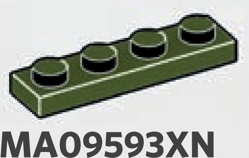 Plate 1 x 4 in Dark Green, Military