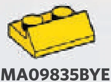 Slope plate 2 x 1 in Yellow, Lemon