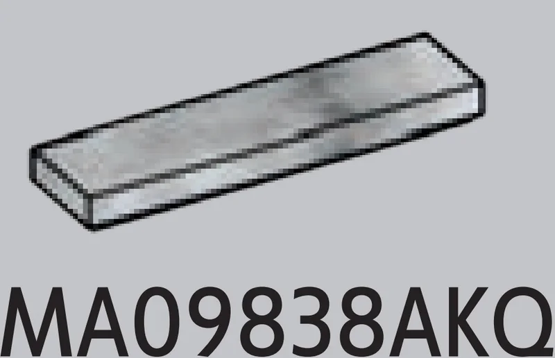 Tile 1 x 4 in White with Black Marbling (Camo)