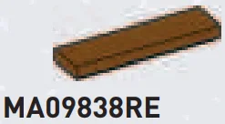 Tile 1 x 4 in Brown, Rich