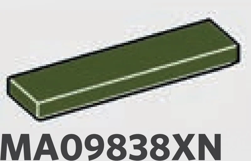 Tile 1 x 4 in Dark Green, Military