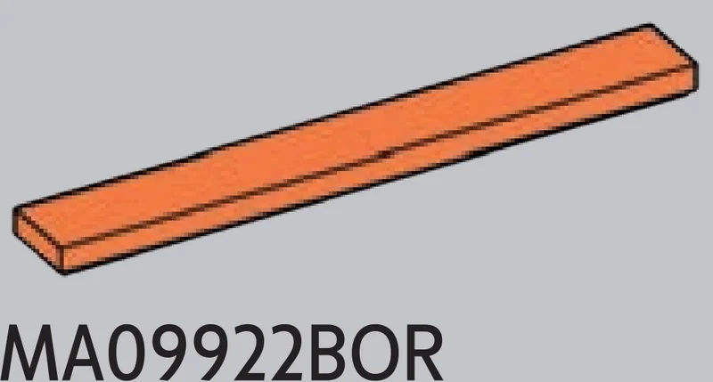 Tile 1 x 8 in Orange, Bright