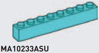 Brick 1 x 8 in Teal