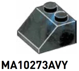 Slope brick 45 2 x 2 in Blue/Black, Marbled