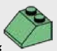 Slope brick 45 2 x 2 in Green, Vertigris
