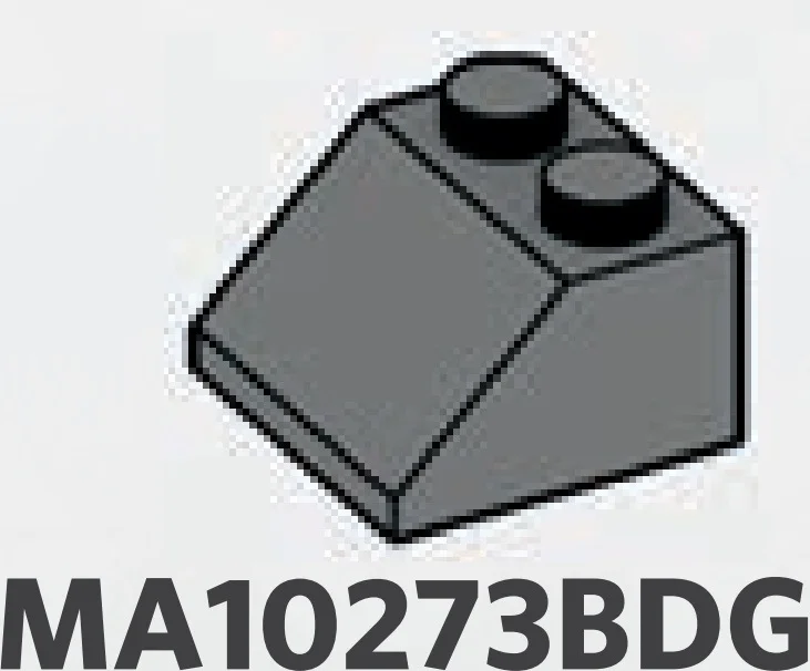 Slope Brick 45 2 x 2 in Gray, Dark (Flake)