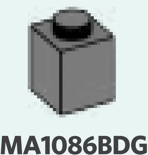 Brick 1 x 1 in Gray, Dark (Flake)