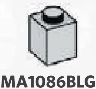 Brick 1 x 1 in Gray, Dull