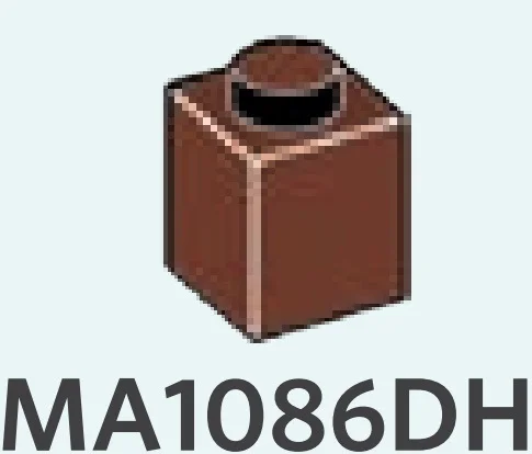 Brick 1 x 1 in Brown