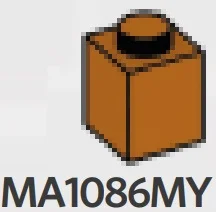 Brick 1 x 1 in Brown, Milk Chocolate