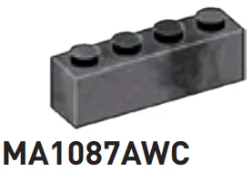 Brick 1 x 4 in Gray, Dark (Metallic Camo)
