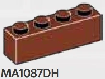 Brick 1 x 4 in Brown