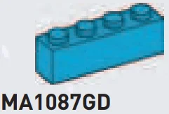Brick 1 x 4 in Blue, Rich Sky