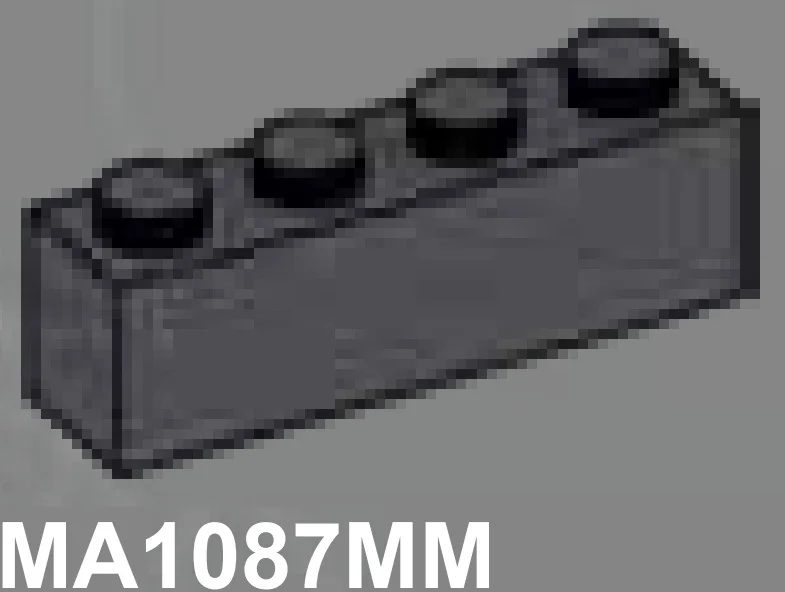 Brick 1 x 4 in Gray, Dark (Metallic)