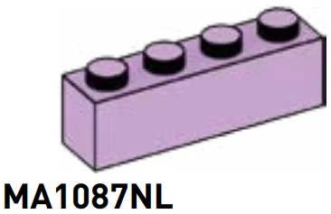 Brick 1 x 4 in Purple, Lavender