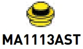 Plate 1 x 1 round with filled stud in Yellow, Canary