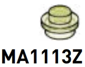 Plate 1 x 1 round with filled stud in Green (Translucent)