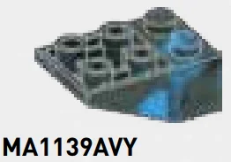 Slope brick 33 2 x 3 inverse in Blue/Black, Marbled