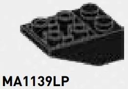 Slope brick 33 2 x 3 inverse in Gray, Charcoal