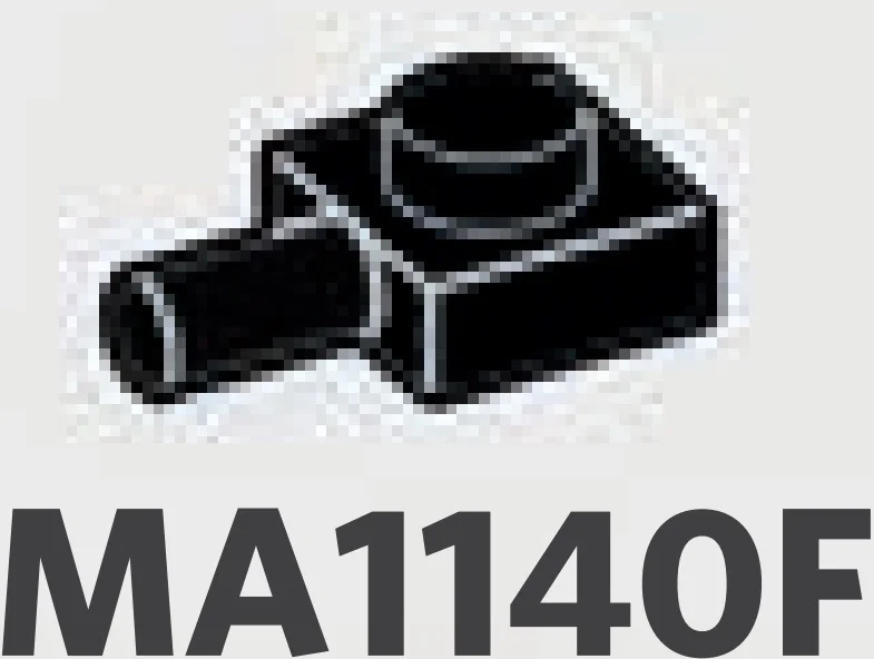 Plate Modified 1 x 1 with horizontal pin in Black